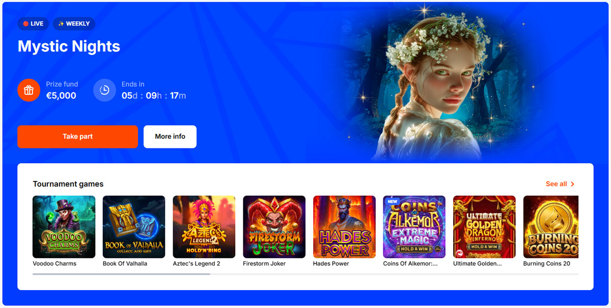 Vulkan Spiele-turneringer